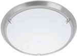 Brilliant Deckenleuchte Livorno 90288/11 titanfarbig wei&szlig; Metall Glas H/D: ca. 9x30