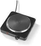 GOURMETmaxx Einzelkochplatte 14430 schwarz Metall B/H/L: ca. 23,5x7,5x23,5 cm