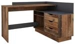 Winkelschreibtisch BELFAST anthrazit Eiche Old Wood Nachbildung B/H/T: ca.