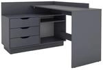Eckschreibtisch BELFAST anthrazit B/H/T: ca. 129x83,5x105 cm