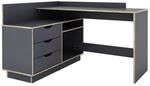 Winkelschreibtisch BELFAST anthrazit Eiche Optik B/H/T: ca. 129x83,5x105 cm