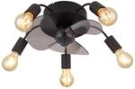 GLOBO Deckenventilator ALISHA 3647 Rauch schwarz H/D: ca. 15x42 cm max. 40 W
