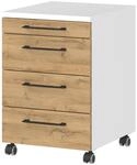 Rollcontainer 4251-559 Eiche Grand-Son Nachbildung wei&szlig; B/H/T: ca. 42x61x49 cm