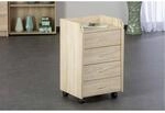 Rollcontainer Novi Eiche Sonoma Nachbildung B/H/T: ca. 40x65x36 cm