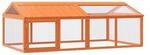 vidaXL Freilaufgehege braun Kiefer B/H/L: ca. 112,5x74x200 cm