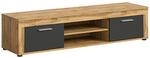 Lowboard Jam Eiche Wotan Nachbildung grau B/H/T: ca. 160x37x40 cm