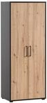 Hochschrank Aino Eiche Artisan Nachbildung schwarz matt B/H/T: ca. 65x163,6x41 cm