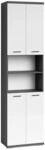 Hochschrank NEBRASKA anthrazit wei&szlig; Hochglanz B/H/T: ca. 50x192x31,5 cm