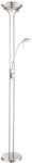 GLOBO Stehlampe nickel matt Glas Metall H/D: ca. 180x25,5 cm