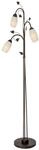 Nowa Stehlampe 40800323 rostfarbig wei&szlig; Glas Metall H: ca. 160 cm E14 3 Brennstellen
