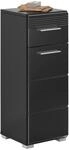 Badhochschrank LINUS schwarz schwarz Hochglanz B/H/T: ca. 30x80x31 cm