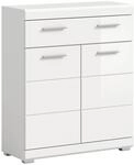 Schrank Scout wei&szlig; wei&szlig; Hochglanz B/H/T: ca. 74x88x31 cm