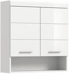 Badh&auml;ngeschrank Scout wei&szlig; wei&szlig; Hochglanz B/H/T: ca. 74x79x24 cm