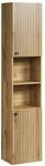 Hochschrank Pure Bliss Eiche Evoke Oak Nachbildung schwarz B/H/T: ca. 40x186x31 cm