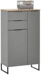 Midischrank Denver grau matt Eiche Evoke Coast Nachbildung B/H/T: ca. 60x106x32 cm