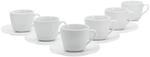 CreaTable Kaffeetassenset Square wei&szlig; Porzellan 12 tlg.