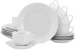 CreaTable Kaffeeservice Luna wei&szlig; Porzellan 18 tlg.