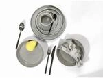 CreaTable Kombiservice Chef Collection grau Porzellan 30 tlg.