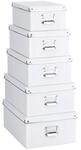 Zeller Aufbewahrungsboxen-Set wei&szlig; Metall