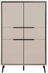Highboard Arona sand schwarz B/H/T: ca. 90x140x38 cm