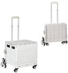 HOMCOM Haushaltshelfer wei&szlig; Edelstahl B/H/L: ca. 48x52x100 cm