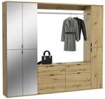 Garderobe PROJEKT Eiche Artisan Nachbildung Spiegel B/H/T: ca. 212x193x34 cm
