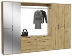Garderobe PROJEKT Eiche Artisan Nachbildung Spiegel B/H/T: ca. 273x193x34 cm