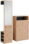 Garderobe Lyon Eiche Artisan Nachbildung schwarz B/H/T: ca. 70x115x33,5 cm