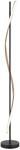 GLOBO Stehlampe mattschwarz dunkelbraun Opal Metall PVC Kunststoff H/D: ca. 150,7x20
