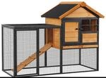PawHut Stall dunkelgrau Holz B/H/L: ca. 63x122x92 cm