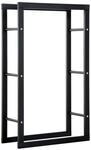 HOMCOM Kaminholzst&auml;nder schwarz B/H/L: ca. 25x100x60 cm ca. 100000 g
