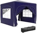 Outsunny Pavillon blau Polyester B/H/L: ca. 300x273x300 cm