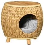 PawHut Katzen-Zubeh&ouml;r natur Edelstahl B/H/L: ca. 43x44x42 cm