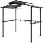 Outsunny Grillpavillon schwarz Metall B/H/L: ca. 160x250x250 cm