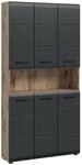 Mehrzweckschrank Ice Nox Oak Nachbildung schwarz matt B/H/T: ca. 90x185x30 cm