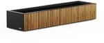 Herstera Garden Pflanzk&uuml;bel Deco Planter Xic schwarz Holz B/H/L: ca. 150x25x40 cm