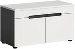 Sitzbank Canu basaltgrau Nachbildung wei&szlig; B/H/T: ca. 80x45x37 cm