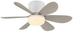 GLOBO LED-Deckenventilator Opal wei&szlig; sand H/D: ca. 16,5x51 cm max. 5 W
