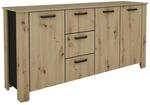 Sideboard FARO Eiche schwarz B/H/T: ca. 160x84x40 cm