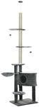 PawHut Kratzbaum grau Polypropylen B/H/L: ca. 45x55x265 cm