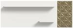Wandboard Prisma wei&szlig; gold Optik B/H/T: ca. 140x53x17 cm