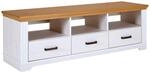 TV-Lowboard Maluno wei&szlig; lackiert B/H/L: ca. 48,3x53,2x166,4 cm