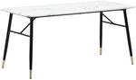Esstisch wei&szlig; Marmor Optik B/H/T: ca. 160x76x80 cm