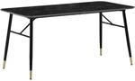 Esstisch schwarz Marmor Optik B/H/T: ca. 200x76x90 cm
