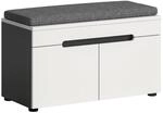 Sitzbank Canu basaltgrau Nachbildung wei&szlig; B/H/T: ca. 80x45x37 cm