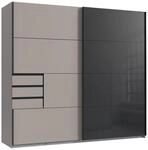 Schwebet&uuml;renschrank Tilburg Sahara grau B/H/T: ca. 225x208x64 cm