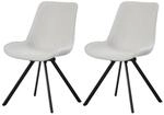 Drehstuhl EMILIA, 2er Set creme Webstoff B/H/T: ca. 52x85x61 cm