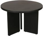 Beistelltisch ROUND schwarz lackiert Akazie H/D: ca. 41x60 cm