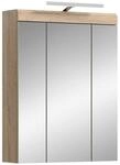 Spiegelschrank Lambada Eiche Sonoma Nachbildung wei&szlig; Hochglanz B/H/T: ca. 60x79x37