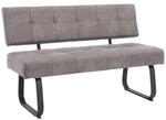Sitzbank Luise I grau Microfaser B/H/T: ca. 140x90x64 cm